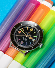  Shop Authentic Breitling Superocean Heritage '57 Black Dial Silver Mesh Bracelet Watch for Men - A103701A1B1A1 - Luxxuri