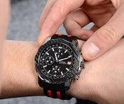  Shop Authentic Guess Octane Chronograph Black Dial Two Tone Silicone Strap Watch For Men - W1047G1 - Luxxuri