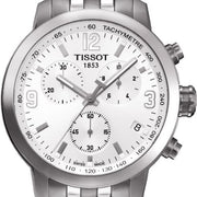  Shop Authentic Tissot PRC 200 Chronograph White Dial Silver Steel Strap Watch For Men - T055.417.11.017.00 - Luxxuri
