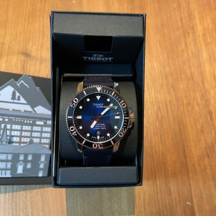  Shop Authentic Tissot Seastar 1000 Powermatic 80 Blue Dial Blue Nylon Strap Watch for Men - T120.407.37.041.00 - Luxxuri