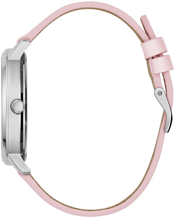  Shop Authentic Guess Dahlia Analog Silver Dial Pink Leather Strap Watch for Women - GW0529L1 - Luxxuri