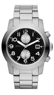  Shop Authentic Marc Jacobs Larry Chronograph Black Dial Silver Steel Strap Watch for Men - MBM5050 - Luxxuri