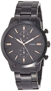  Shop Authentic Fossil Townsman Chronograph Black Dial Black Steel Strap Watch for Men - FS5379 - Luxxuri