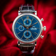  Shop Authentic IWC Portofino Chronograph Blue Dial Black Leather Strap Watch for Men - IW391036 - Luxxuri