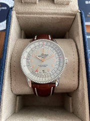  Shop Authentic Breitling Navitimer Automatic 41 White Dial Brown Leather Strap Watch for Men - A17326211G1P2 - Luxxuri