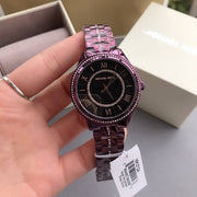  Shop Authentic Michael Kors Lauryn Black Dial Purple Steel Strap Watch for Women - MK3724 - Luxxuri