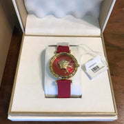  Shop Authentic Versace Palazzo Empire Greca Red Dial Red Leather Strap Watch for Women - VEDV00319 - Luxxuri