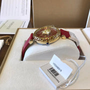  Shop Authentic Versace Palazzo Empire Greca Red Dial Red Leather Strap Watch for Women - VEDV00319 - Luxxuri