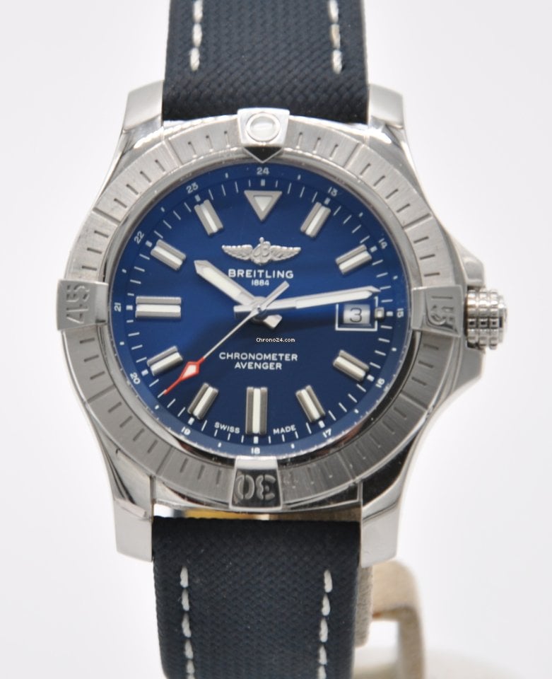  Shop Authentic Breitling Avenger Automatic 43mm Blue Dial Blue Nylon Strap Watch for Men - A17318101C1X2 - Luxxuri