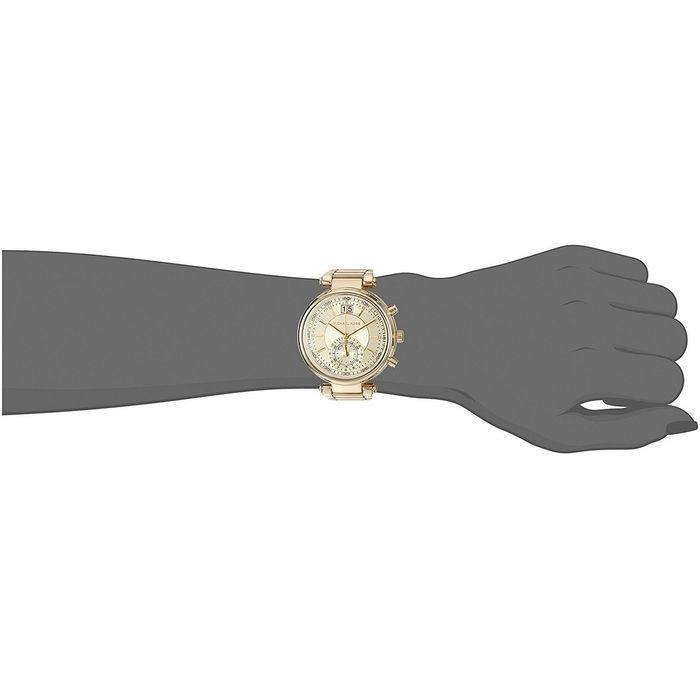  Shop Authentic Michael Kors Sawyer White Dial Gold Steel Strap Watch for Women - MK6362 - Luxxuri
