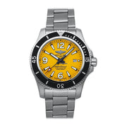  Shop Authentic Breitling Superocean II Automatic 44mm Yellow Dial Silver Steel Strap Watch for Men - A17367021I1A1 - Luxxuri