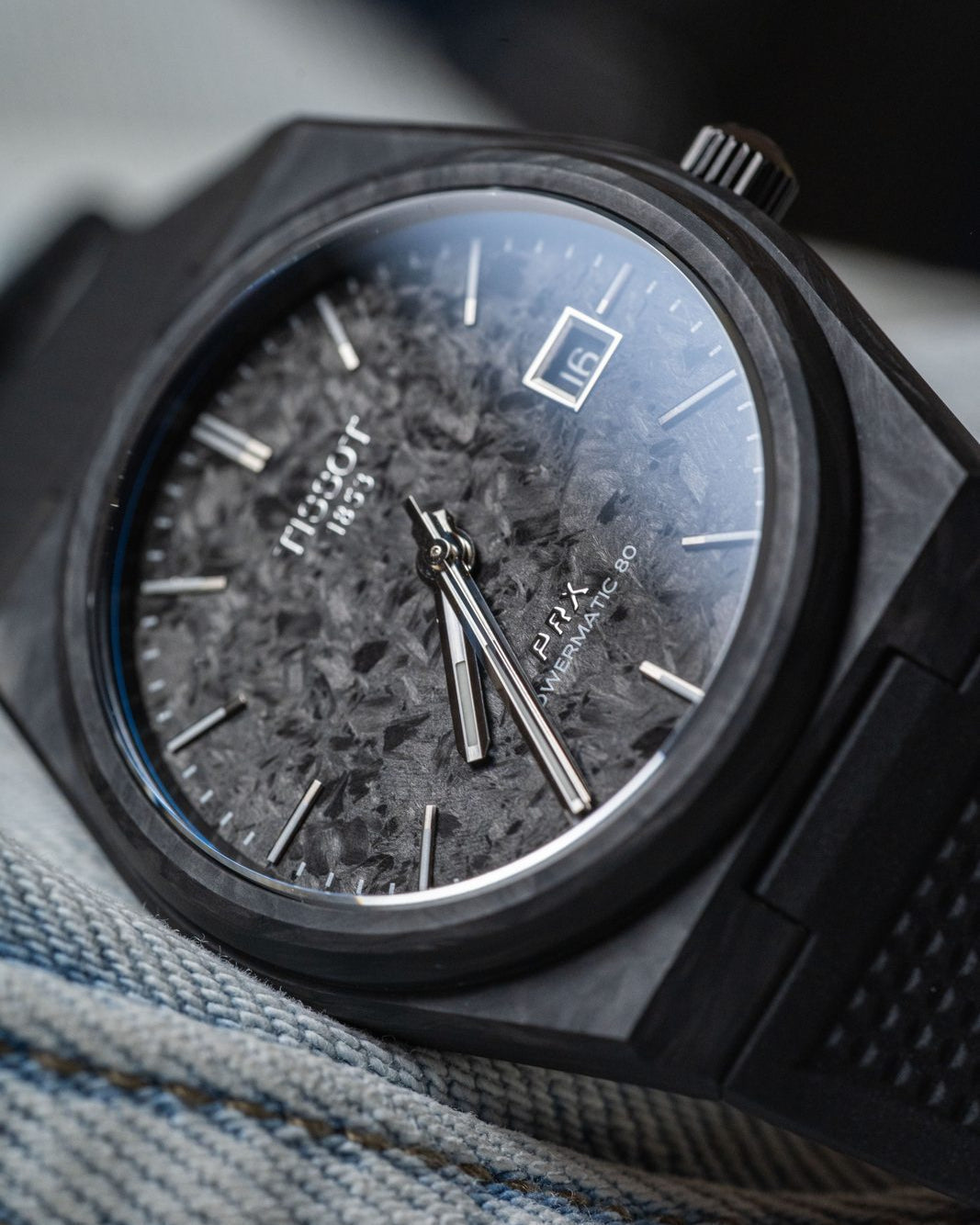  Shop Authentic Tissot PRX Powermatic 80 Carbon Black Dial Black Rubber Strap Watch for Men - T137.907.97.201.00 - Luxxuri