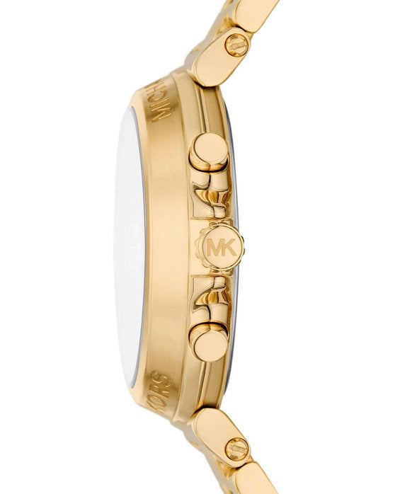  Shop Authentic Michael Kors Maren Chronograph Gold Dial Gold Steel Strap Watch for Women - MK7493 - Luxxuri
