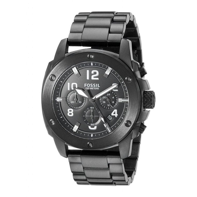  Shop Authentic Fossil Machine Chronograph Black Dial Black Steel Strap Watch for Men - FS4927 - Luxxuri