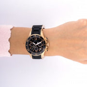  Shop Authentic Marc Jacobs Rock Chronograph Black Dial Black Silicone Strap Watch for Women - MBM2553 - Luxxuri