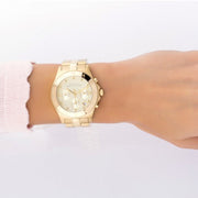  Shop Authentic Marc Jacobs Blade Chronograph Gold Dial Gold Steel Strap Watch for Women - MBM3101 - Luxxuri