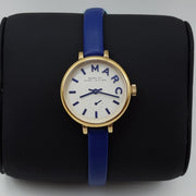  Shop Authentic Marc Jacobs Sally White Dial Blue Leather Strap Watch for Women - MBM1354 - Luxxuri
