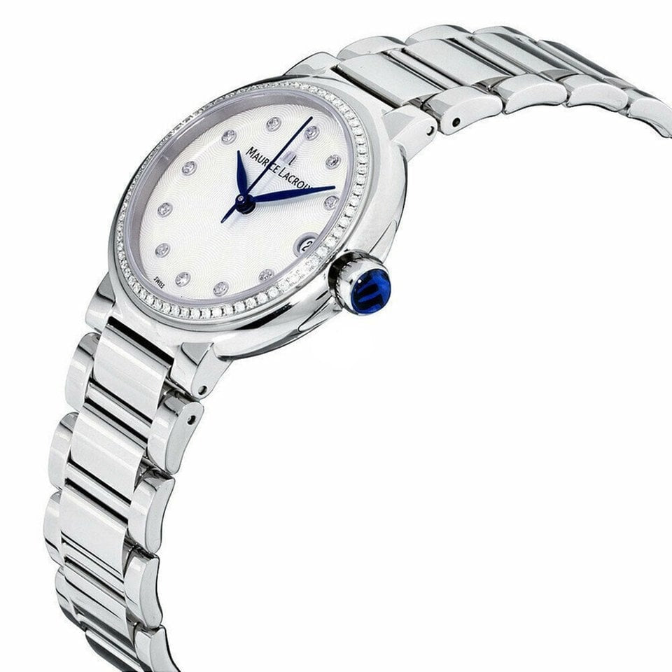  Shop Authentic Maurice Lacroix Fiaba Diamonds Mother of Pearl Dial Silver Steel Strap Watch for Women - FA1004-SD502-170-1 - Luxxuri