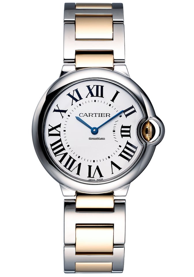  Shop Authentic Cartier Ballon Bleu Silver Dial Two Tone Steel Strap Watch for Unisex Watch - W69008Z3 - Luxxuri