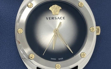  Shop Authentic Versace Shadov Quartz Silver Dial Snakeskin Green Leather Strap Watch for Women - VEBM00718 - Luxxuri