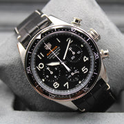  Shop Authentic Tag Heuer Autavia Chronometer Flyback Automatic Chronograph Black Dial Black Leather Strap Watch for Men - CBE511A.FC8279 - Luxxuri