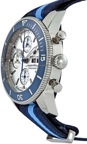  Shop Authentic Breitling Superocean Heritage Chronograph 44 Ocean Conservancy Silver Dial Two Tone NATO Strap Watch for Men - A133131A1G1W1 - Luxxuri