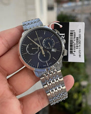  Shop Authentic Hugo Boss Associate Blue Dial Silver Steel Strap Watch for Men - 1513269 - Luxxuri