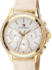  Shop Authentic Tommy Hilfiger Ari Diamonds White Dial Cream Leather Strap Watch for Women - 1781982 - Luxxuri