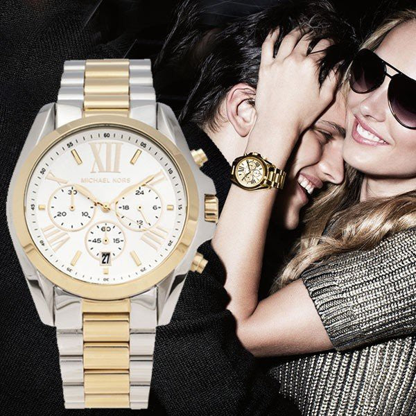  Shop Authentic Michael Kors Bradshaw Silver Dial Two Tone Steel Strap Watch for Women - MK5627 - Luxxuri