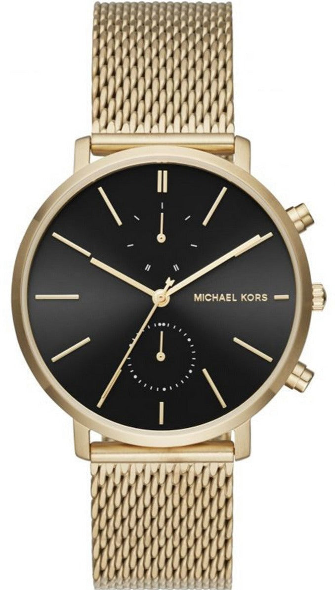  Shop Authentic Michael Kors Jaryn Black Dial Gold Steel Strap Watch for Men - MK8503 - Luxxuri