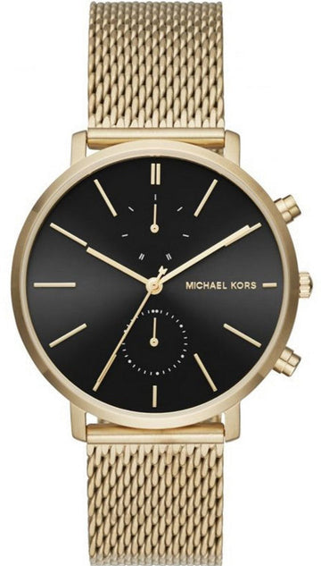  Shop Authentic Michael Kors Jaryn Black Dial Gold Steel Strap Watch for Men - MK8503 - Luxxuri
