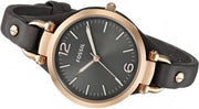  Shop Authentic Fossil Georgia Smoke Grey Dial Grey Leather Strap Watch for Women - ES3077 - Luxxuri