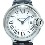  Shop Authentic Cartier Ballon Bleu Silver Dial Black Leather Strap Watch for Women - W69018Z4 - Luxxuri
