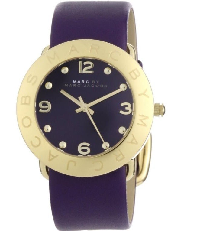 Shop Authentic Marc Jacobs Amy Purple Dial Purple Leather Strap Watch for Women - MBM1151 - Luxxuri