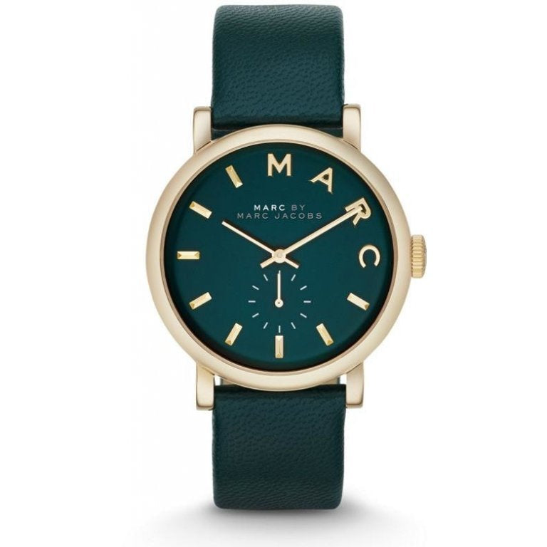  Shop Authentic Marc Jacobs Baker Green Dial Green Leather Strap Watch for Women - MBM1268 - Luxxuri