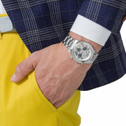 Shop Authentic Marc Jacobs Marc Chronograph Silver Dial Silver Steel Strap Watch for Men - MBM3155 - Luxxuri