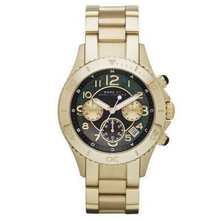  Shop Authentic Marc Jacobs Rock Chronograph Black Dial Gold Steel Strap Watch for Women - MBM3253 - Luxxuri