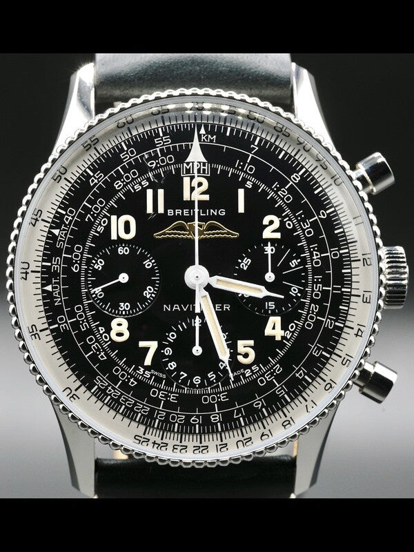  Shop Authentic Breitling Navitimer Ref. 806 1959 Re-Edition Black Dial Brown Leather Strap Watch for Men - AB0910371B1X1 - Luxxuri