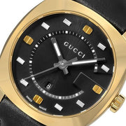  Shop Authentic Gucci GG2570 Quartz Black Dial Black Leather Strap Watch For Women - YA142408 - Luxxuri