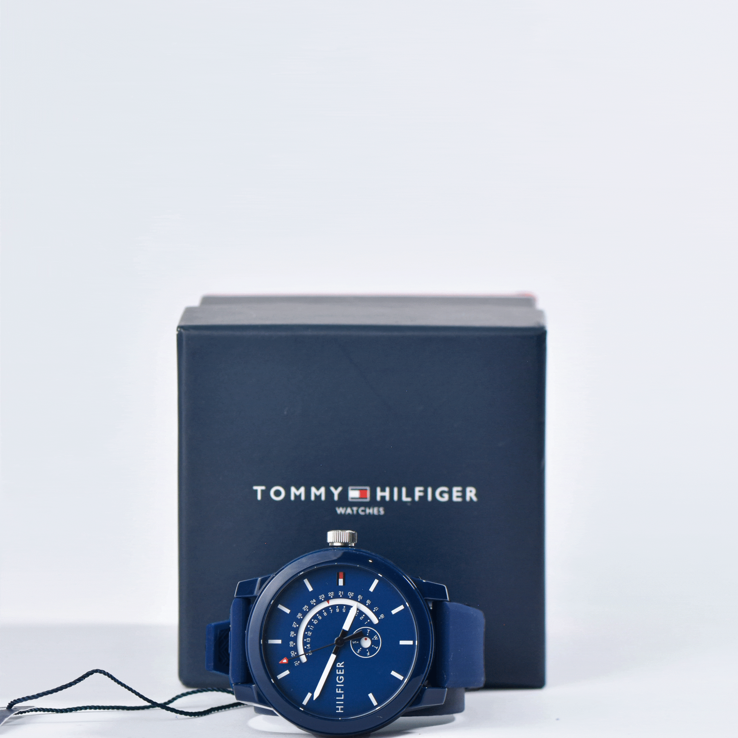  Shop Authentic Tommy Hilfiger Denim Quartz Blue Dial Blue Rubber Strap Watch for Men - 1791482 - Luxxuri