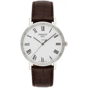  Shop Authentic Tissot T Classic Everytime White Dial Brown Leather Strap Watch For Men - T109.410.16.033.00 - Luxxuri