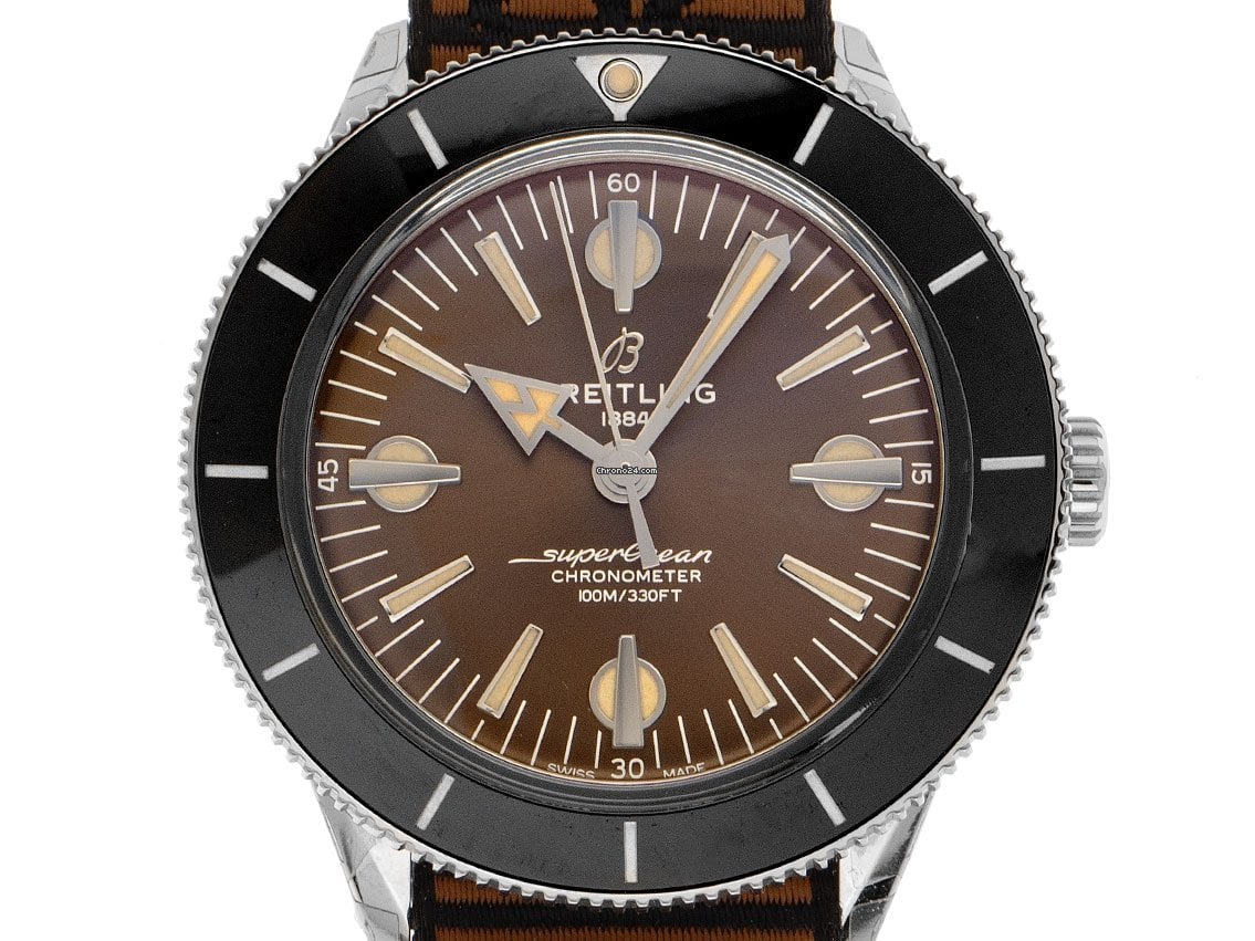  Shop Authentic Breitling Superocean Heritage '57 Outerknown Brown Dial Brown NATO Strap Watch for Men - A103703A1Q1W1 - Luxxuri