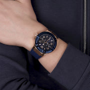  Shop Authentic Guess Rigor Blue Dial Blue Silicone Strap Watch For Men - W0247G3 - Luxxuri