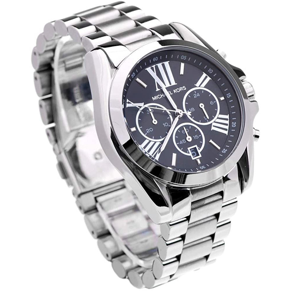  Shop Authentic Michael Kors Bradshaw Black Dial Silver Steel Strap Watch for Men - MK5705 - Luxxuri