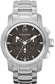  Shop Authentic Burberry Utilitarian Chronograph Black Dial Silver Steel Strap Watch For Men - BU9800 - Luxxuri