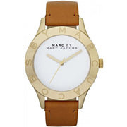  Shop Authentic Marc Jacobs Blade White Dial Brown Leather Strap Watch for Women - MBM1218 - Luxxuri