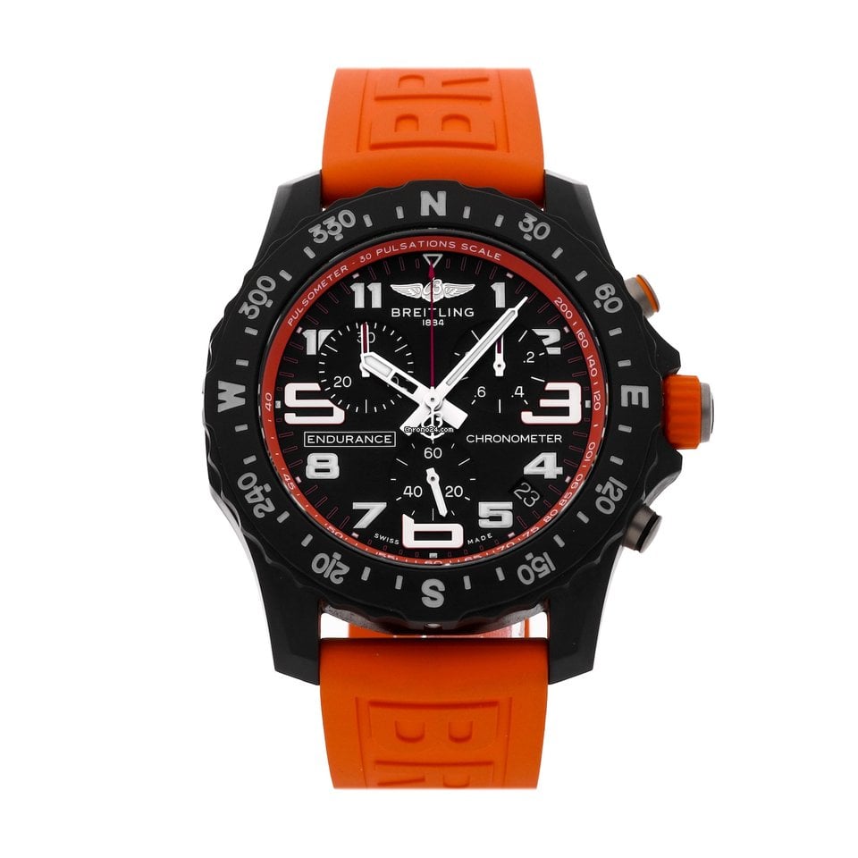  Shop Authentic Breitling Endurance Pro Black Dial Orange Rubber Strap Watch for Men - X82310A51B1S1 - Luxxuri