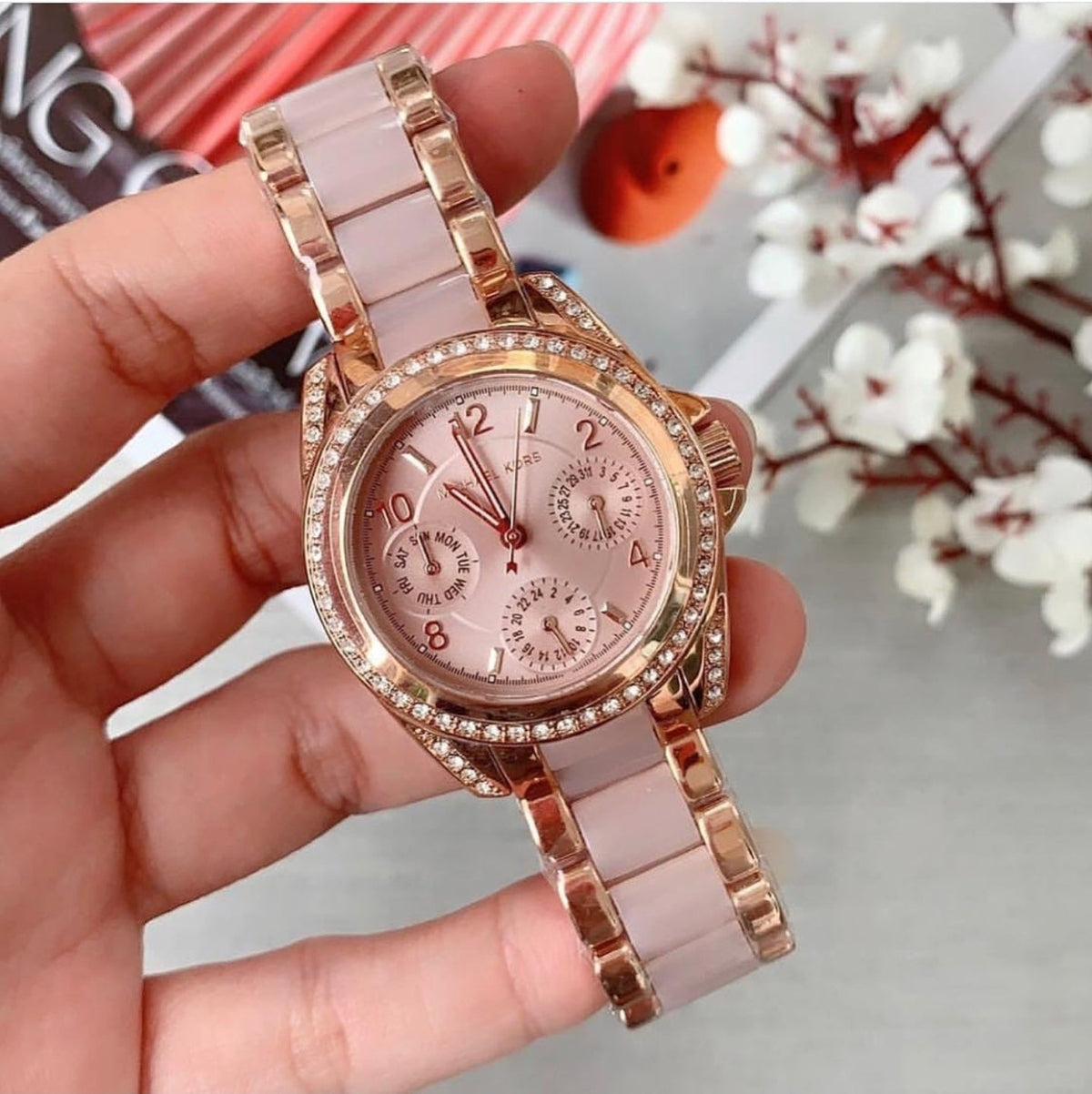  Shop Authentic Michael Kors Blair Rose Gold Dial Two Tone Steel Strap Watch for Women - MK6175 - Luxxuri