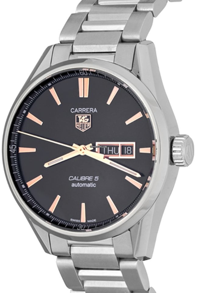  Shop Authentic Tag Heuer Carrera Day Date Black Dial Silver Steel Strap Watch for Men - WBN2013.BA0640 - Luxxuri