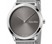 Shop Authentic Calvin Klein Minimal Grey Dial Silver Mesh Bracelet Watch for Women - K3M221Y3 - Luxxuri